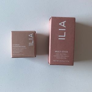 Ilia multi-stick and Lip wrap hydrating mask